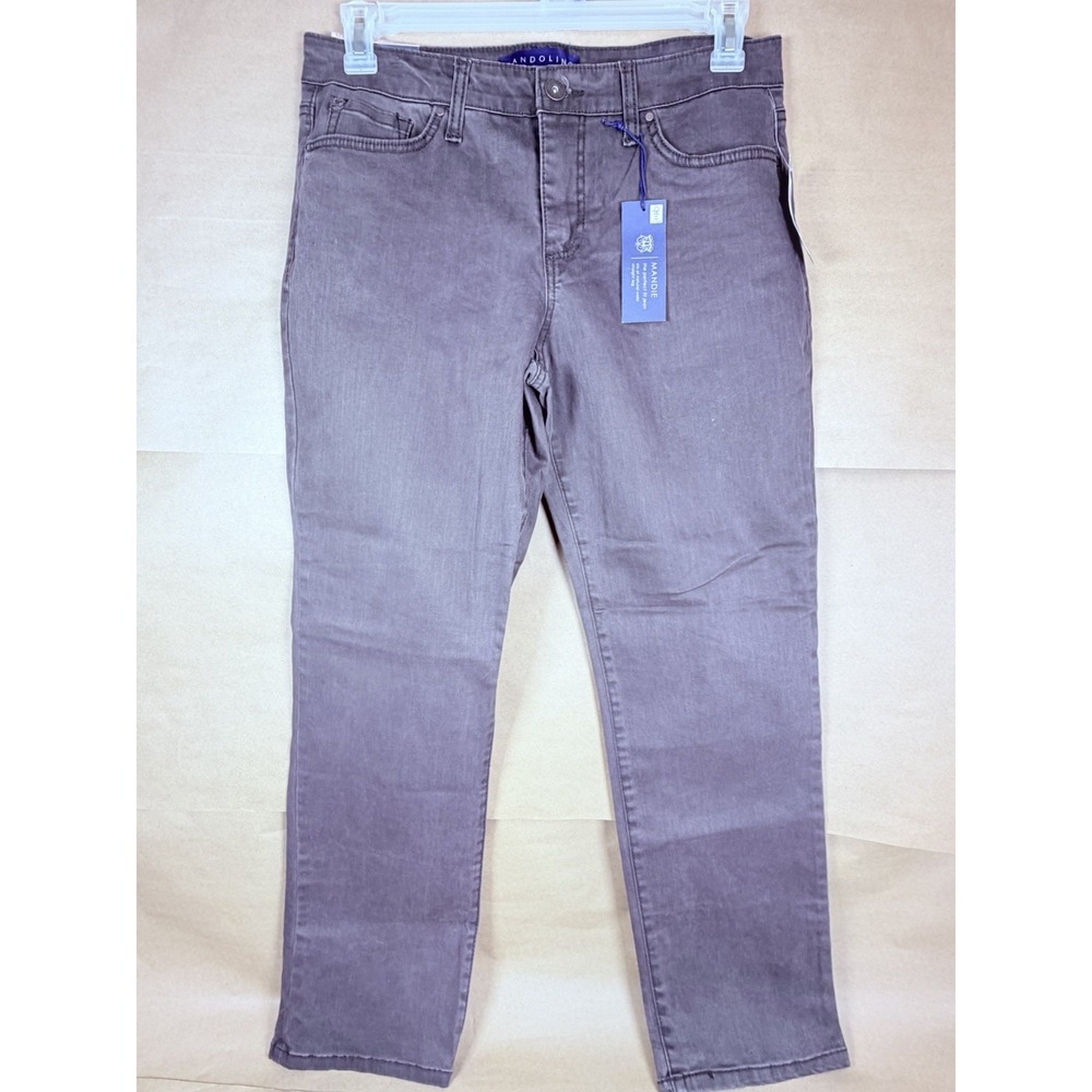 Bandolino Mandie Jeans Womens 12S Short Straight Leg Stretch NWT Gray